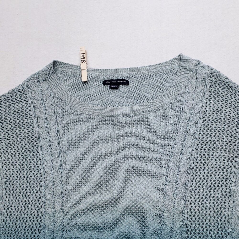 American Eagle Casual Pullover Long Sleeve Cotton Sweater Womens Size XS Green